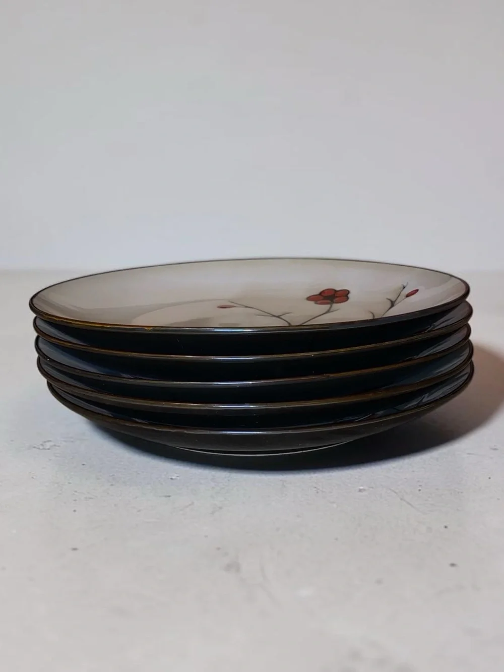 JESSICA MCCLINTOCK PFALTZGRAFF STUDIO Aster Red Flower Dinner Plates Set of 5